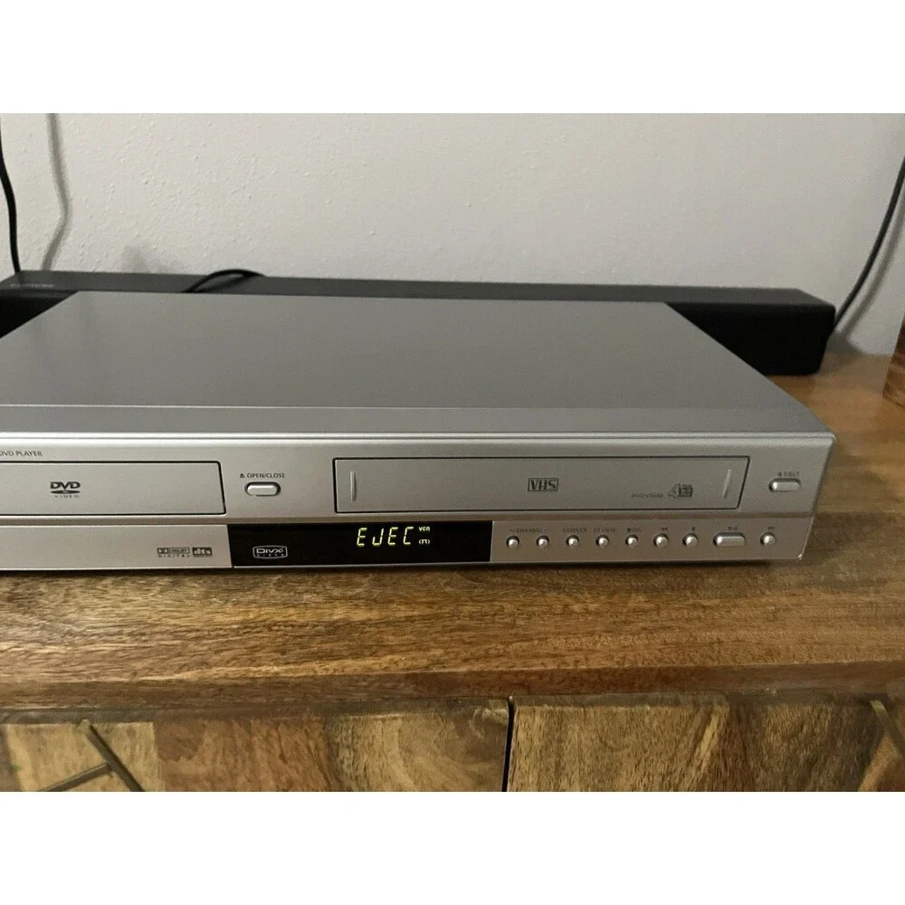 Samsung DVD-V5650 DVD VCR Combo W/ Control - VHS WORKS DVD STAYS LOADING - AS-IS